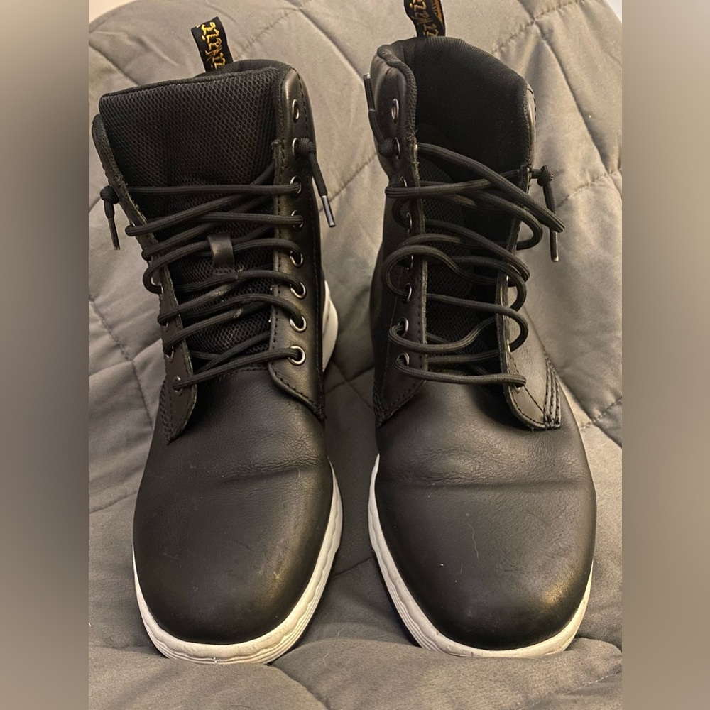 Dr. Martens Rigal Carpathian Black White Soles 10M/11L  LIKE NEW NEVER WORN